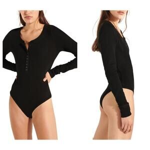 SWEATY BETTY x  Halle Berry Hera Waffle Knit Bodysuit Size Small